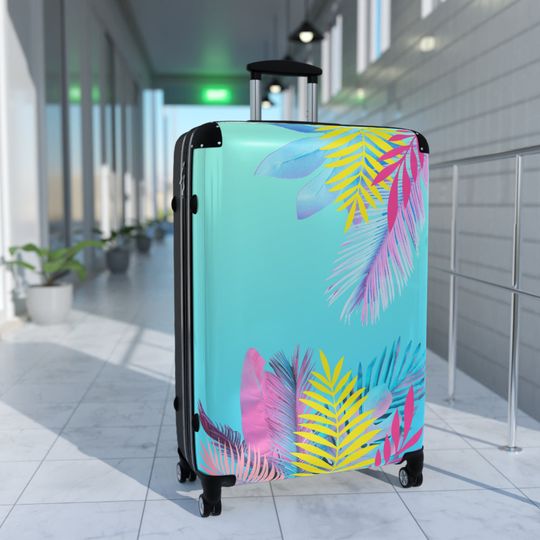 Tropical Travel Suitcase Wheeled Luggage