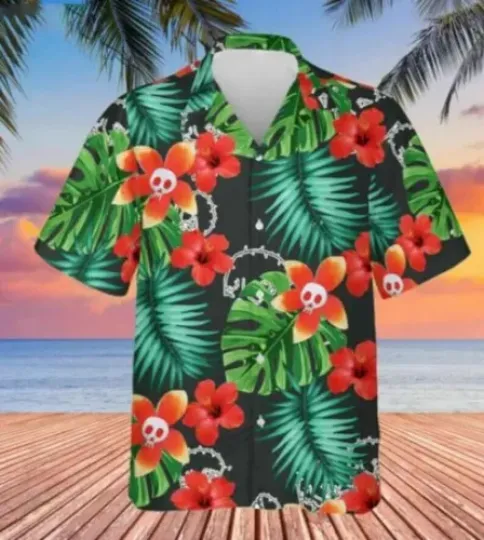 Dracula Hotel Transylvania Hawaiian Shirt, Flamingo 3d hawaii shirt, Funny Beach
