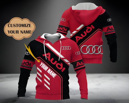 Personalized Audi Sport Logo Hoodie, Gift For Lovers Audi, Gift For Him.
