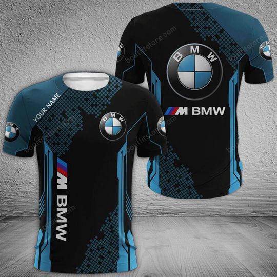 Custom BMW Sport Logo T-Shirt, For Men And Women, BMW 3D Shirt, Gift For Dad, Gift For Him.