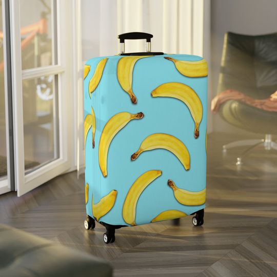 Bananas Inspired Luggage Cover, Summer Vacation, Summer Trip