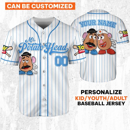 Custom Disney Toy Story Mr Potato Head Baseball Jersey
