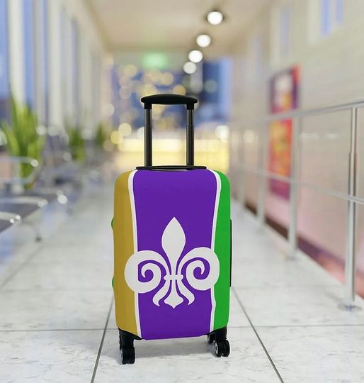 Mardi Gras Fleur de Lis Luggage Cover