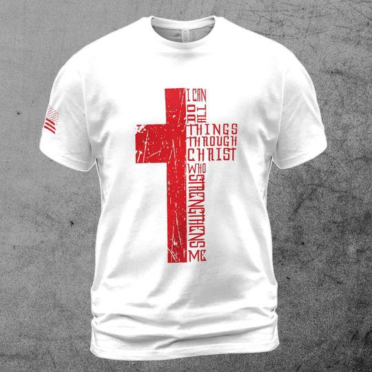 Red Vintage Bible Religious Cross Christian Faith 3D T-Shirt