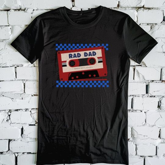 Rad Dad Shirt, Gift for Fathers Day, Retro Cassette Tshirt