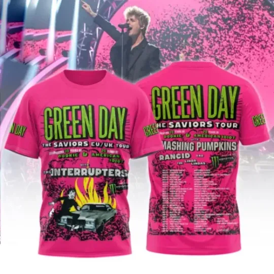 HOT!!! 2024 Green Day Band Tour 2024 T shirt 3D Music Band For Men Women S-5XL