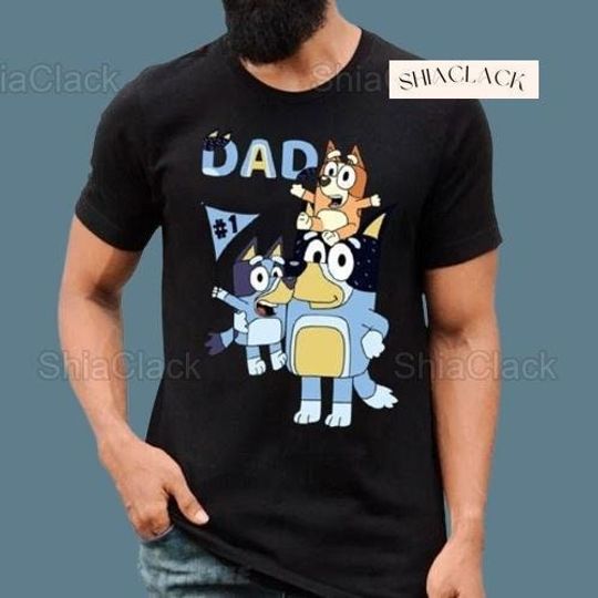 Blue Dog Dad Shirt, Best Dad Ever Blue Shirt, Blue Dog