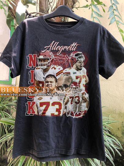 Vintage 90s Graphic Style Nick Allegretti T-Shirt, Nick Allegretti shirt, Retro American Football Bootleg Gift