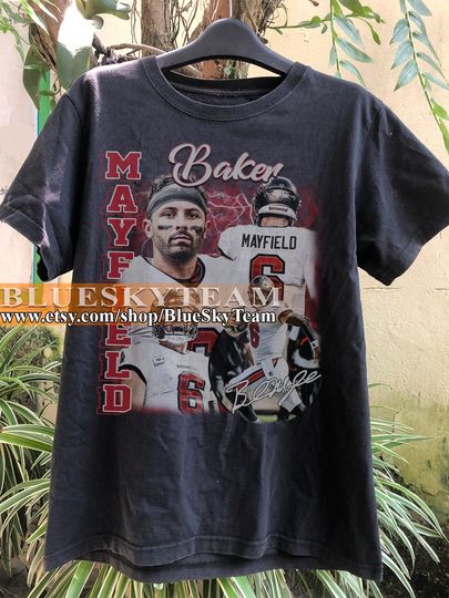 Baker Mayfield Football Shirt, Game Day 90s Retro Graphic Tee, Vintage Football Bootleg Gift Unisex Shirt