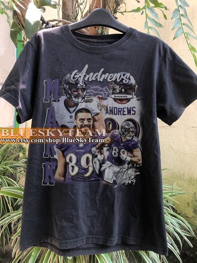 Vintage 90s Graphic Style Mark Andrews T-Shirt, Mark Andrews Shirt, Baltimore Football Shirt