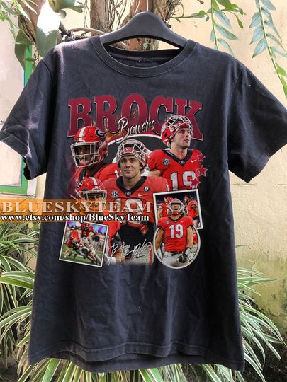 Vintage 90s Graphic Style Brock Bowers T-Shirt, Brock Bowers shirt, Retro American Football Bootleg Gift