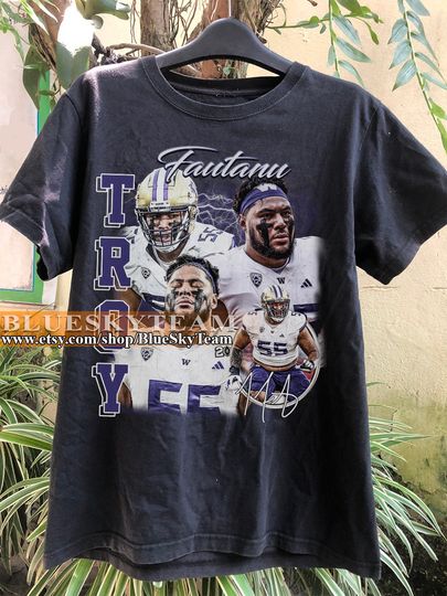 Vintage 90s Graphic Style Troy Fautanu T-Shirt, Troy Fautanu shirt, Retro American Football Bootleg Gift