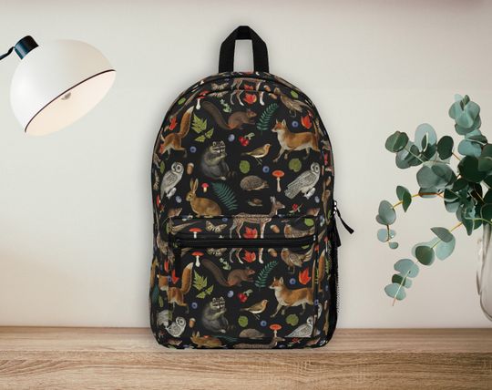 Cute Cottagecore backpack, Mushroom backpack, Forestcore Aesthetic, Overnight Bag, Back to school