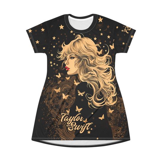 Taylor - Floral Fantasy - All Over Print T-Shirt Dress