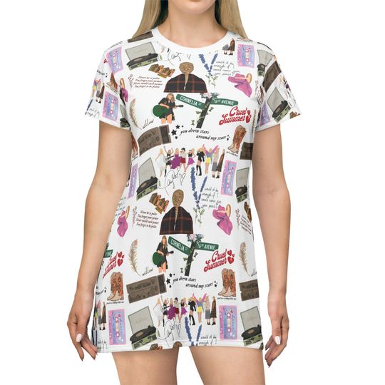Taylor Inspired T-Shirt Dress (AOP)