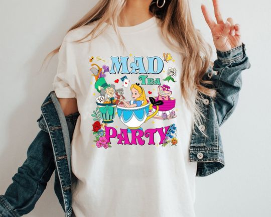 Retro Disney Alice In Wonderland Mad Tea Party Shirt