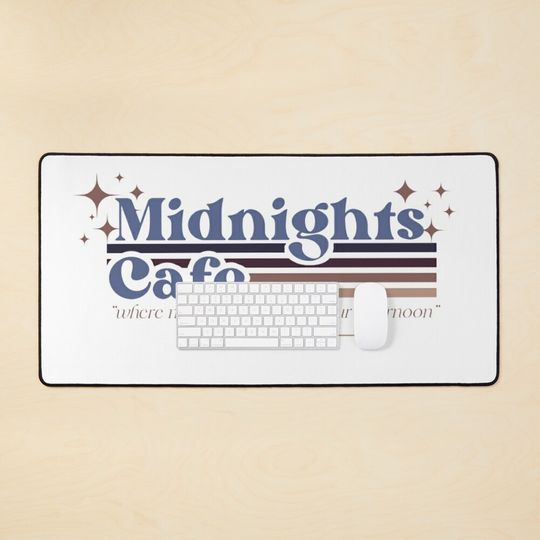 Midnight Cafe Retro Desk Mat