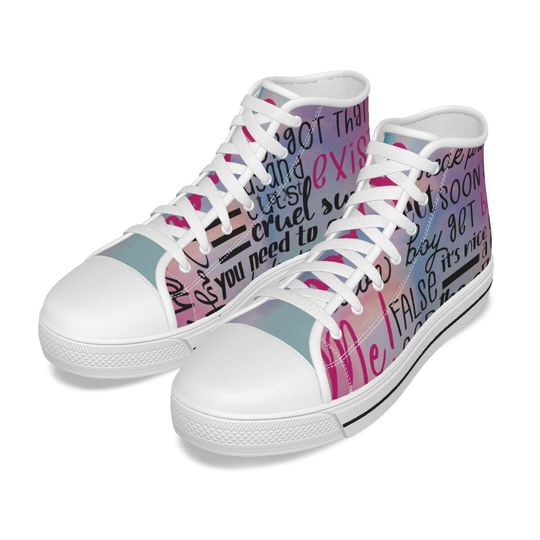 Taylor High Top Sneakers, Gift for taylor version, Taylor merch