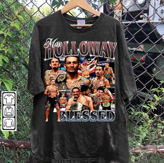 Vintage 90s Graphic Style Max Holloway Shirt