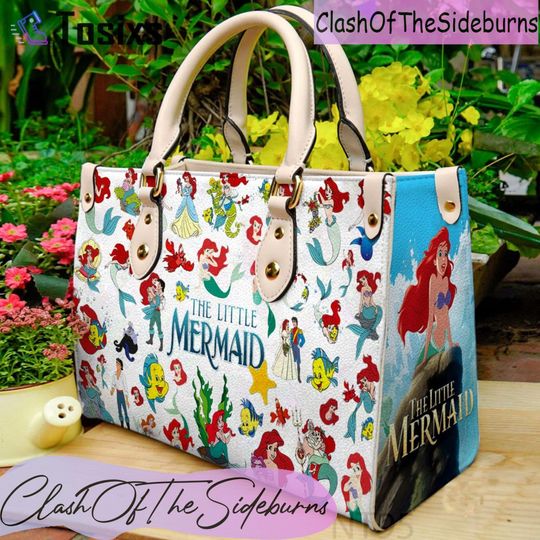 The Little Mermaid Personalized Leather Bag, The Little Mermaid Custom Handbag