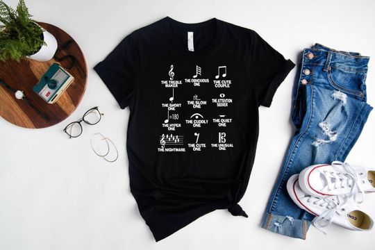 Musical Notes Symbol Definition Shirt, Humor Funny Christmas Gift T-Shirt