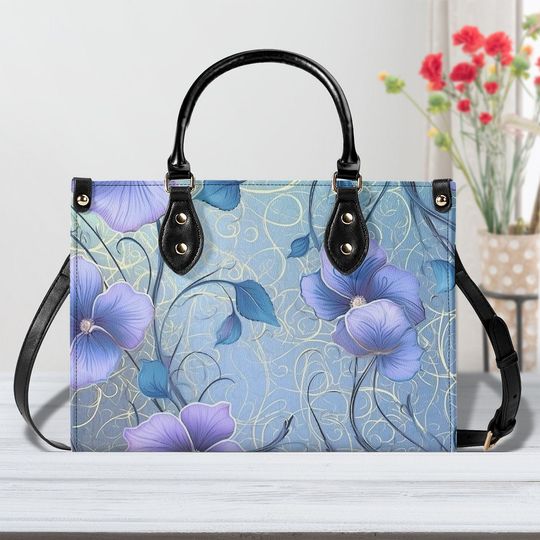 Elegant Floral Leather Handbag