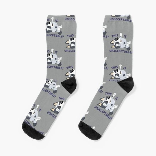 This is UNACCEPTABLE BlueyDad Socks