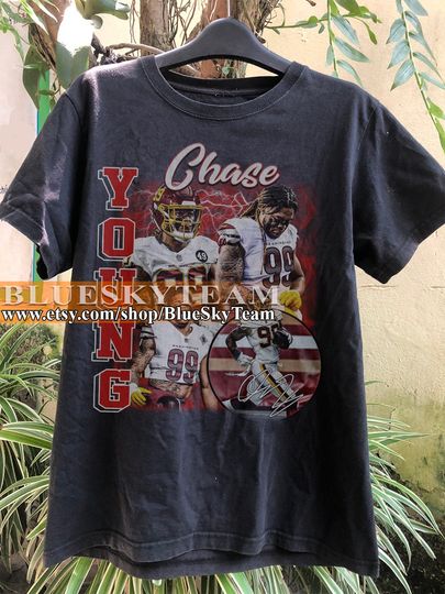 Vintage 90s Graphic Style Chase Young T-Shirt, Chase Young shirt