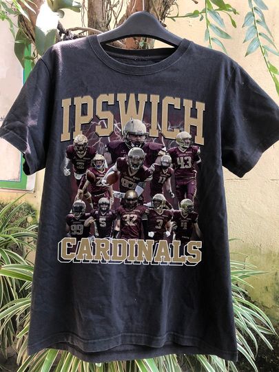 Vintage 90s Graphic Style Ipswich Cardinals T-Shirt, Ipswich Cardinals Shirt