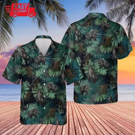god zilla Shirt, god zilla Hawaiian Shirt, god zilla Button Shirt