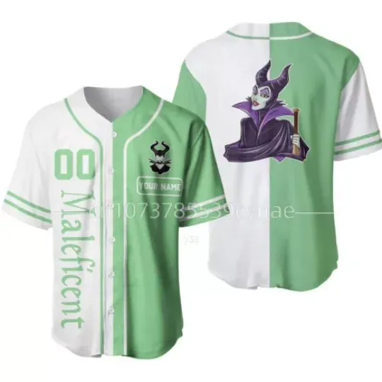 Customize Maleficent Baseball Jersey, Casual Baseball Shirt