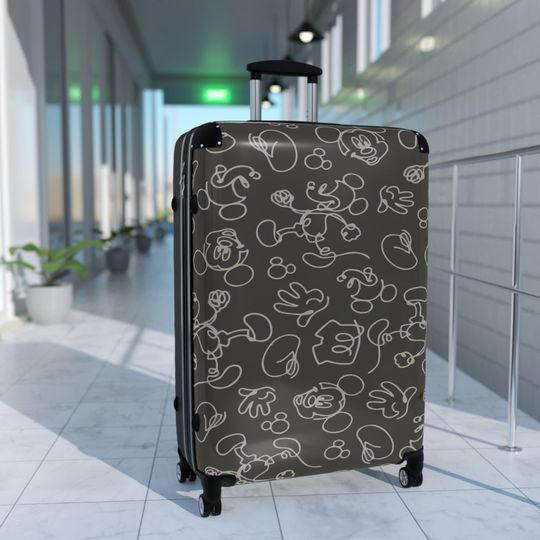 Disney Inspired Travel Luggage / Mickey String Design / Wheeled Suitcase / Wheeled Bag / Travel Bag