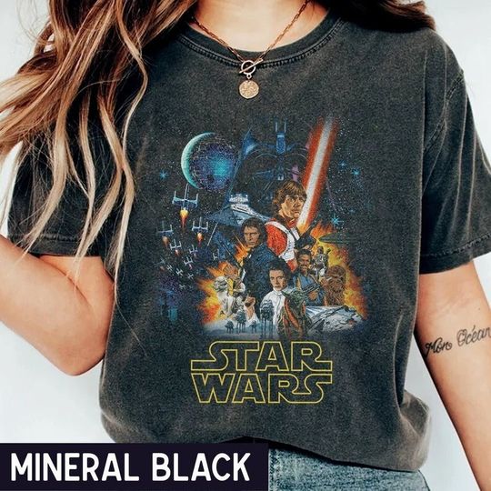 Vintage Disney Star Wars Shirt, Star Wars Shirt