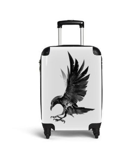 Viking Raven Suitcase Cabin Travelling  Odin Valhalla Norse Mythology Nordic Gifts Birthday Anniversary