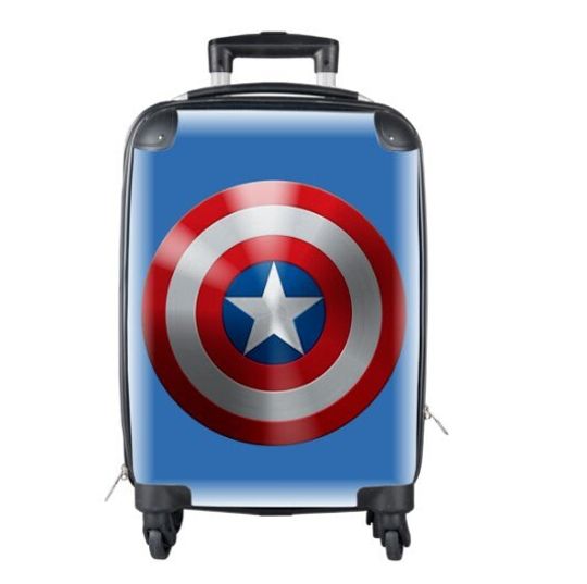 Captain America Shield Suitcase Cabin Travelling Super Hero Gifts Birthday Mothers Day Fathers Day