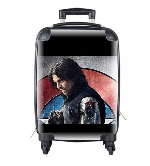 Sebastian Stan Captain America Suitcase Shield Cabin Travelling Super Hero Gifts Birthday Mothers Day Fathers Day
