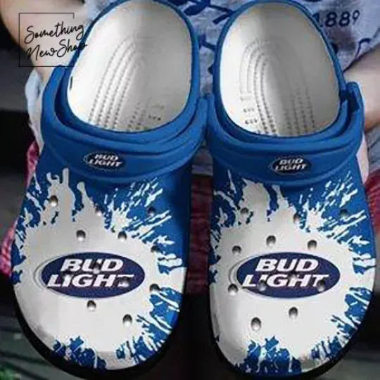 Unique Bud Light Gift For Fan Classic Water Rubber Clog Shoes, Gift for dad, father's day gift