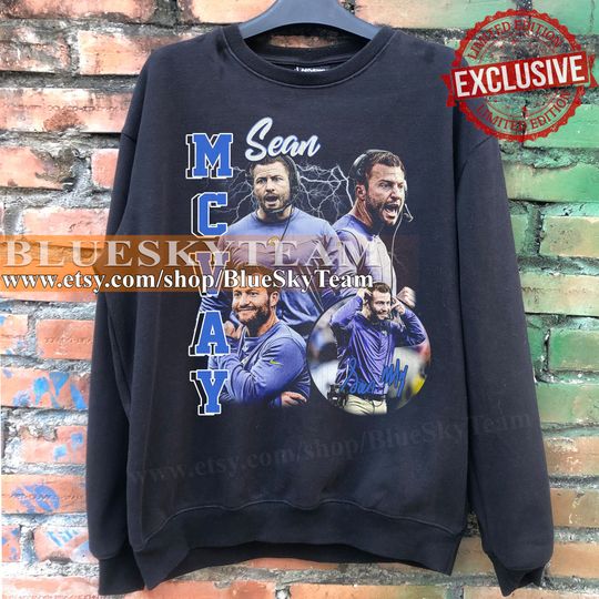 Sean McVay Vintage Unisex Sweatshirt, Vintage Sean McVay TShirt Gift For Him and Her, Best Sean McVay SweatShirt