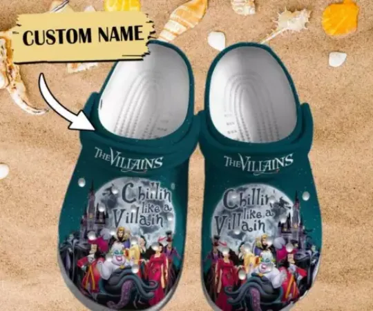 Custom Name Cartoon Villains Clog Shoes