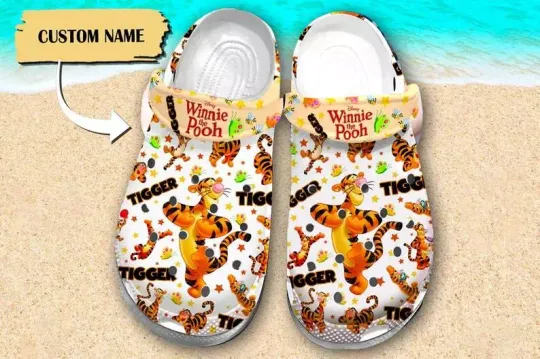 Custom Tiger Clogs Bear Movie Sandals, Funny Tiger Shoes, Cartoon Movie Fan