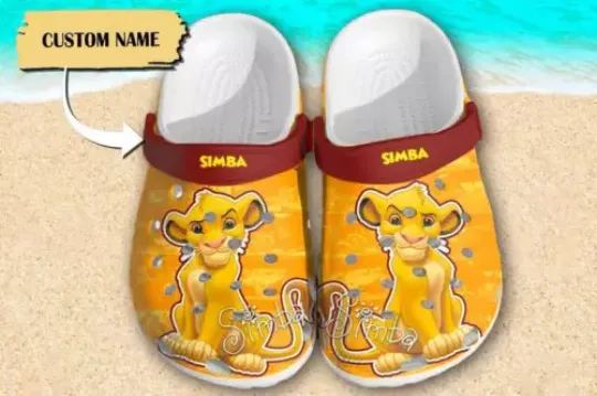 Custom Lion Movie Clogs Baby Lion Sandals, Funny Lion Shoes, Magic World Shoes
