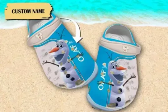 Custom Snowman Clogs Princess Movie Inspired Sandals Frosty Footwear Cartoon