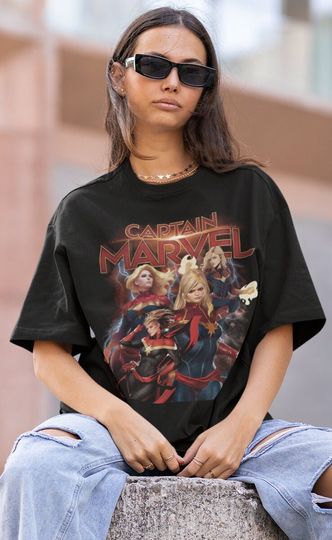 CAPTAIN MARVEL | Captain Marvel Tshirt | Captain Marvel Cartoon Avengers | Captain Marvel Cartoon Avenger