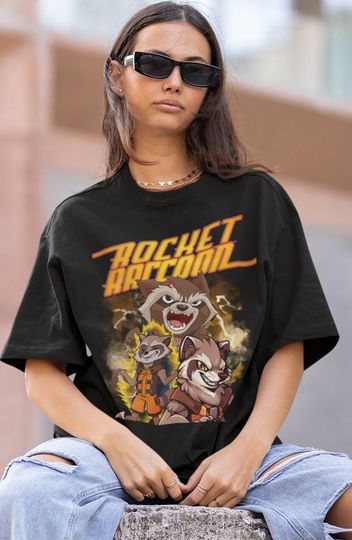 ROCKET RACCOON | Rocket Raccoon Guardian Of Galaxy Tshirt | Rocket Raccoon Guardian Of Galaxy Cartoon Avengers