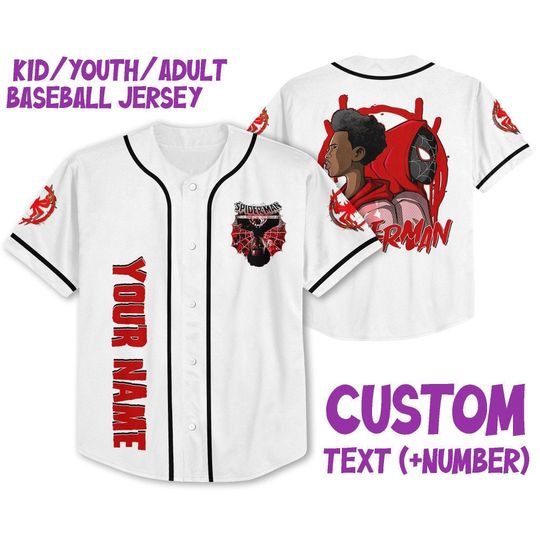 Personalize Spider Man Across The Spider Verse Red Disney Baseball Jersey Shirt