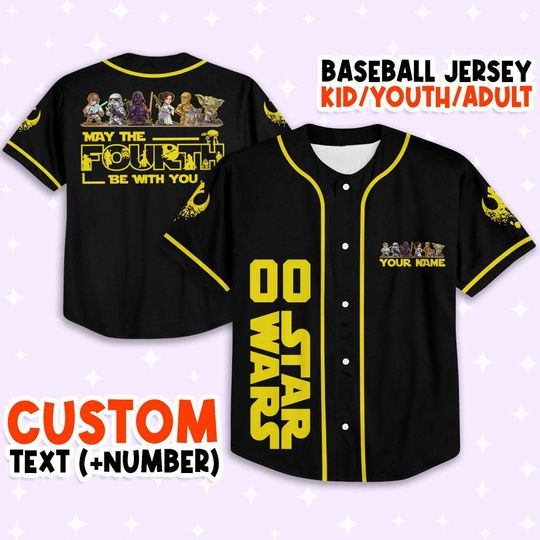 Personalize Star War Team Baseball Jersey Shirt