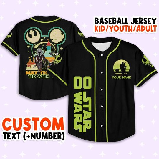 Personalize Star War Yoda Castle Baseball Jersey Shirt