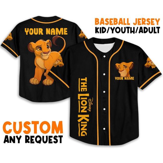 Personalize The Lion King Baby Baseball Jersey Shirt