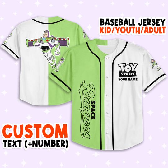 Custom Toy Story Buzz Lightyear Space Baseball Jersey, Gift For Baseball Fans