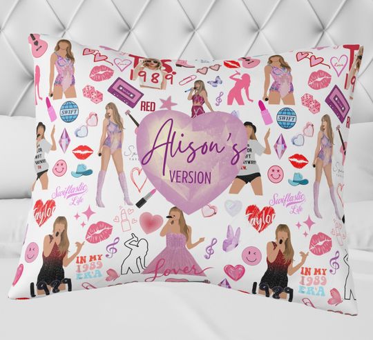 Personalized Taylors Version Pillow Case Taylor Pillow Case Custom Name Taylor Pillow